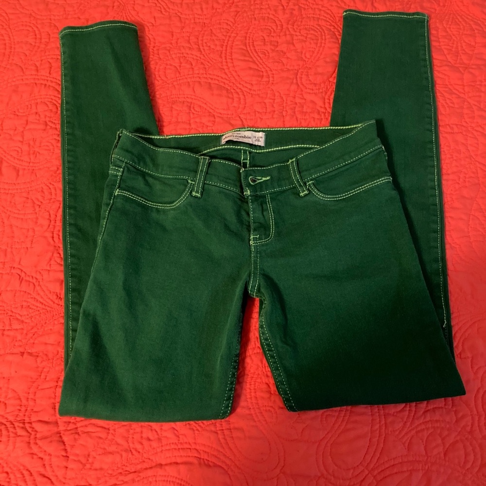 Green Abercrombie Girls’ Skinny Jeans